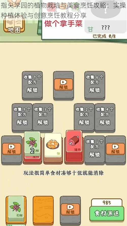 指尖学园的植物栽培与美食烹饪攻略:实操种植体验与创意烹饪教程分享